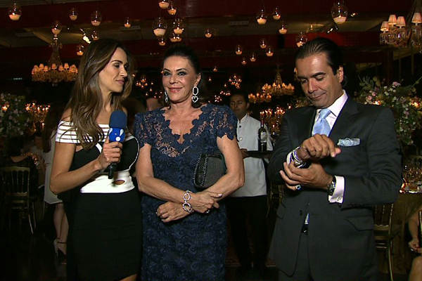 Fábio Arruda com Beth Szafir na Bodas de Diamante de José Carlos e Maria de Lourdes Gandini